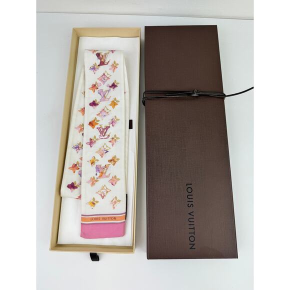 LV LOUIS VUITTON Richard Prince Watercolor Aquarelle Bandeau Scarf ULTRA RARE - Picture 2 of 14